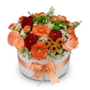 Box oranžových květin